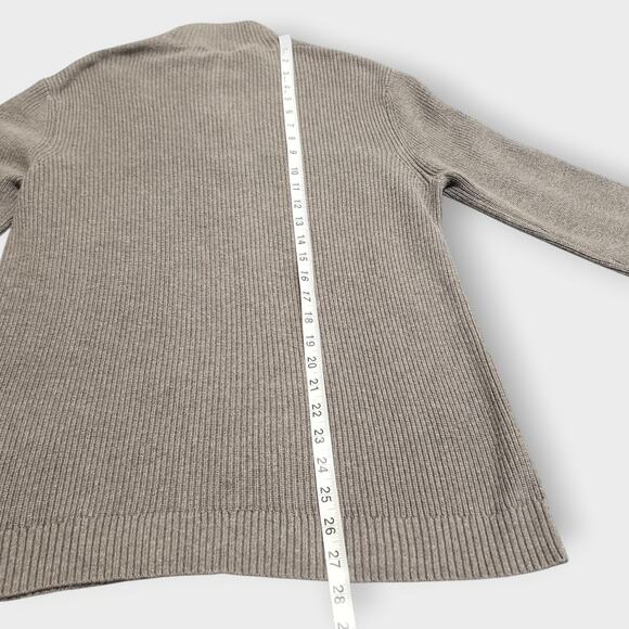 Toad&CO Mens Emmett 1/4 Zip Pullover Sweater Brown Organic Cotton Sz Small - Picture 12 of 12